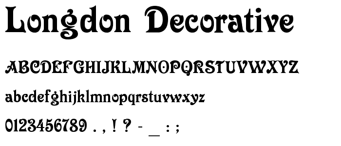 Longdon Decorative font